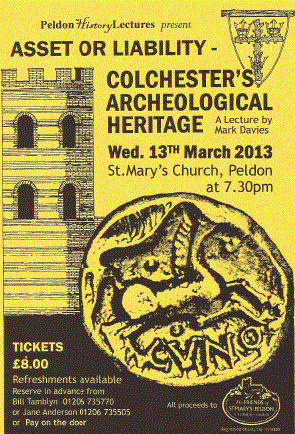 Poster for Peldon History Lecture