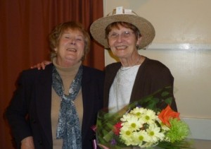 Jackie Manning & Pam Foakes (with bouquet)